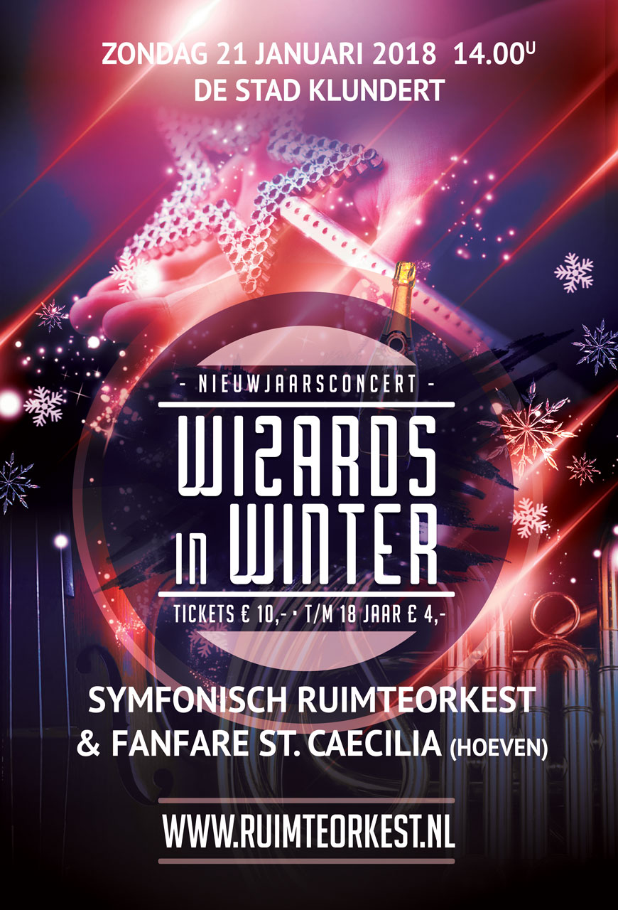 Nieuwjaarsconcert Wizards in Winter (i.s.m. Fanfare St. Caecilia Hoeven)